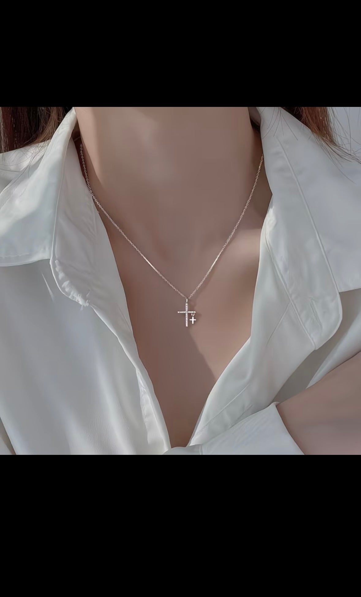 THE PROMISE- Double Cross Necklace