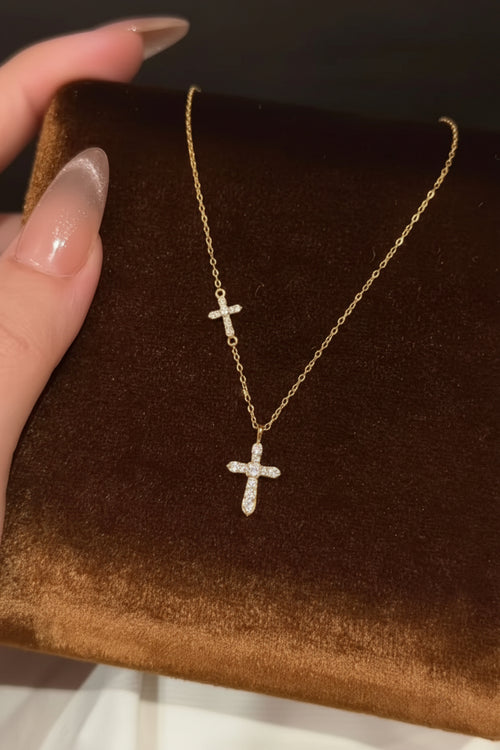 FAITH WITHIN - Double Cross Necklace